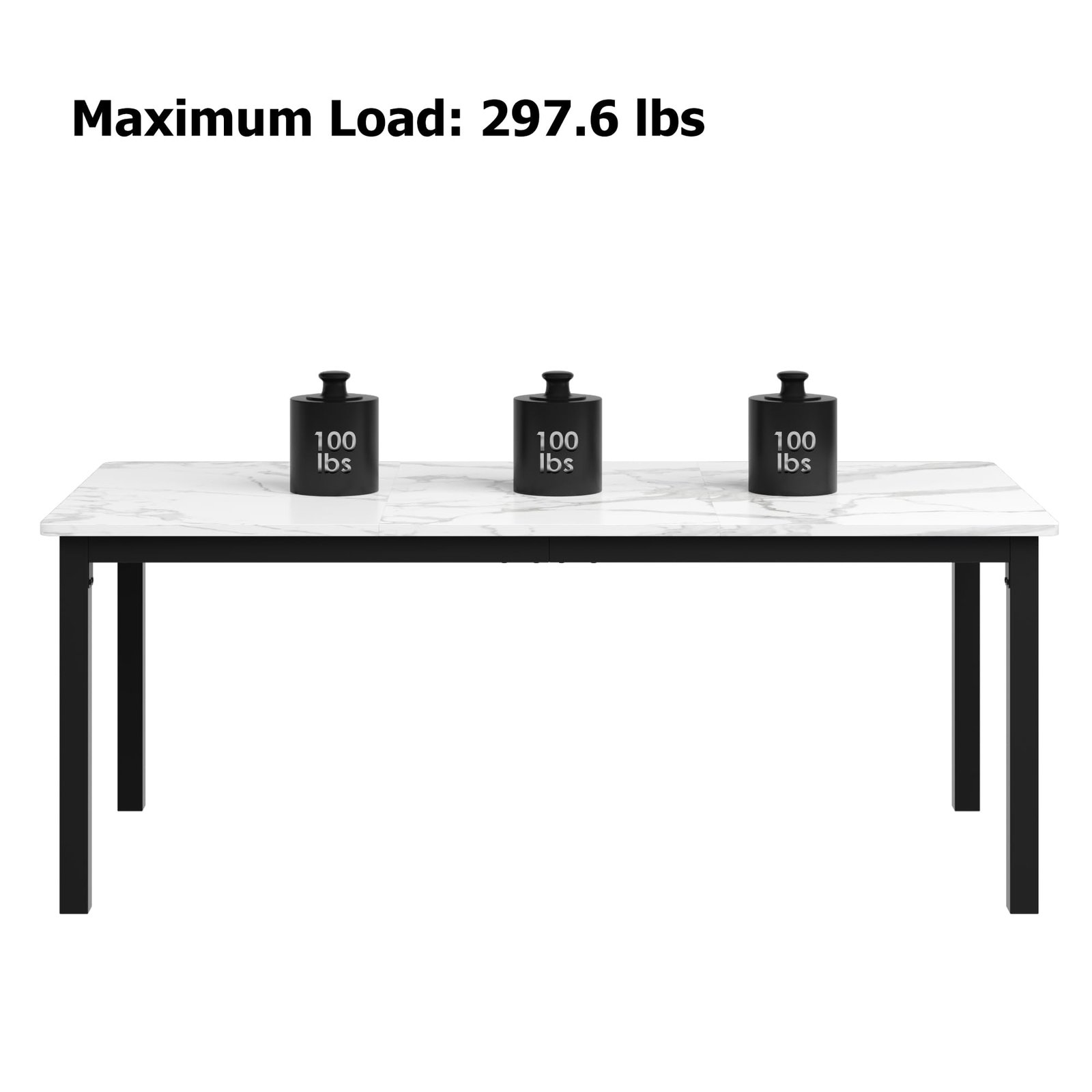 71 Inch Industrial Dining Table, Large Rectangle Kitchen Table with Metal Legs, Round Corners, Wooden Conference Tables Writing Desk for Dining Room, Living Room, Retro Brown - Image 44