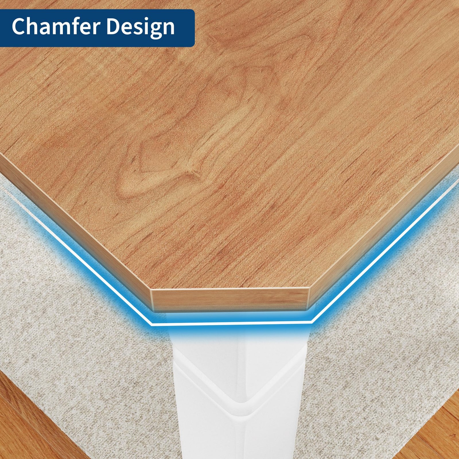 71 Inch Industrial Dining Table, Large Rectangle Kitchen Table with Metal Legs, Round Corners, Wooden Conference Tables Writing Desk for Dining Room, Living Room, Retro Brown - Image 72