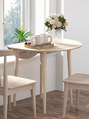 Folding Dining Table Leaf Table Round Foldable Table kitchen table 