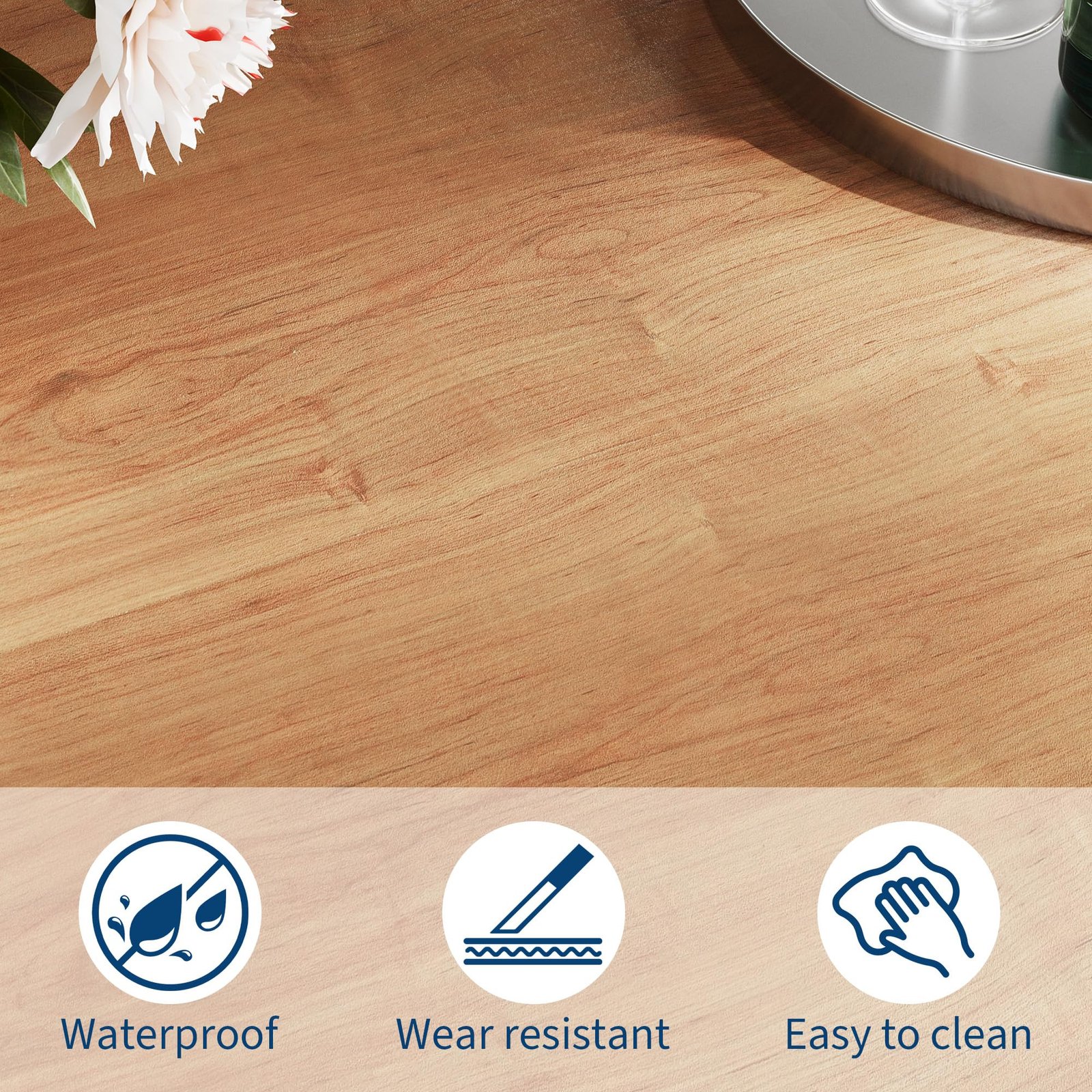 71 Inch Industrial Dining Table, Large Rectangle Kitchen Table with Metal Legs, Round Corners, Wooden Conference Tables Writing Desk for Dining Room, Living Room, Retro Brown - Image 74