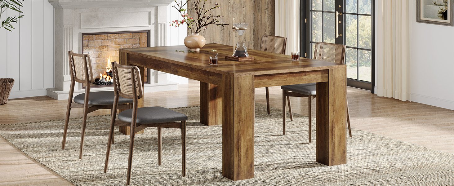 63 inch large dining table for 4-6 people
